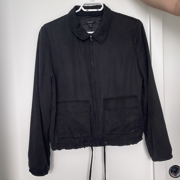 RW & Co lyocell black bomber jacket M - Picture 1 of 5